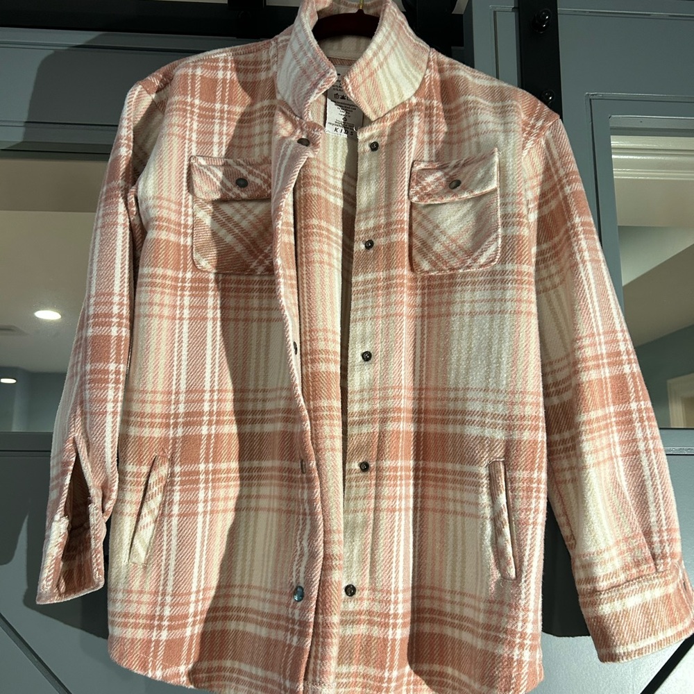 Shacket Cozy Plaid Shirt Jacket for Kids size 12 Size (youth Large)